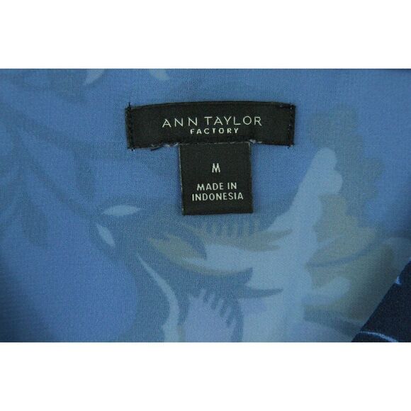 Ann Taylor Factory Floral Blouse Top Sleeveless Layered Lined Womens Medium - Picture 6 of 6